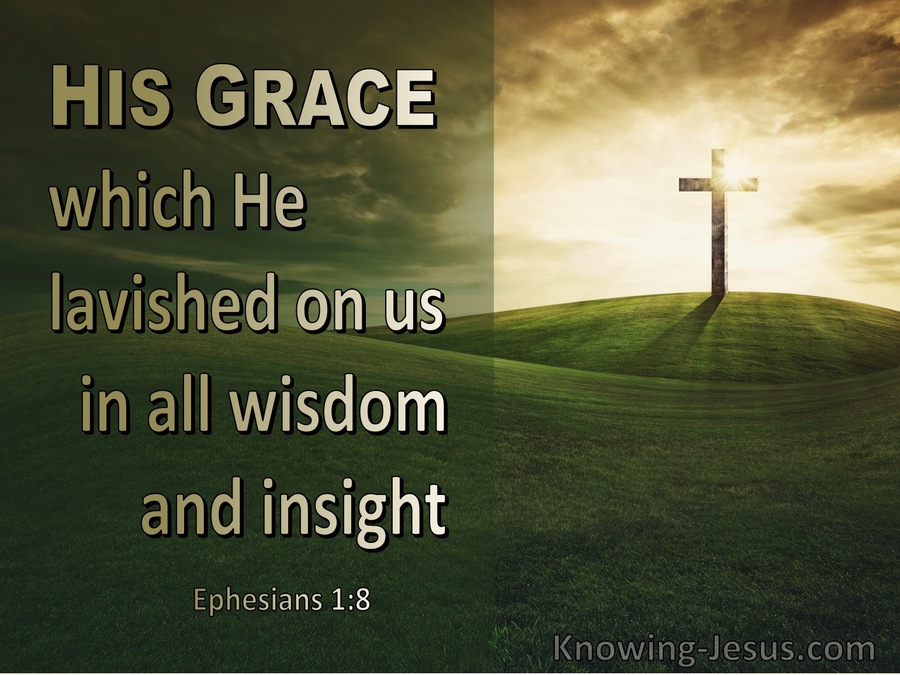 Ephesians 1:8 Riches Which He Lavished On Us. In All Wisdom And Insight (sage)
